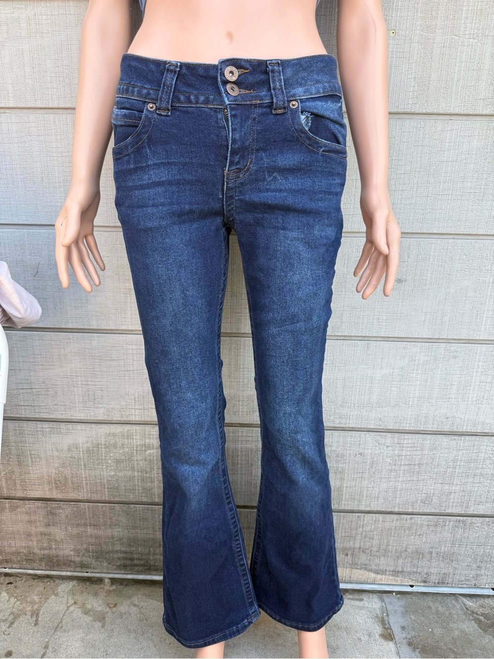 Women’s Telepatia mid rise dark wash flare bootcut jeans y2k size 7/28